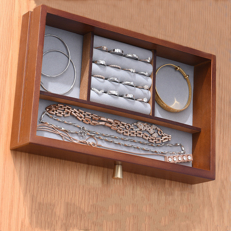 Simple Wooden Jewelry Storage Makeup Box