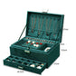 3 Layer Grey Jewellery Box Organizer Rings Necklaces Jewellry Storage Case Box